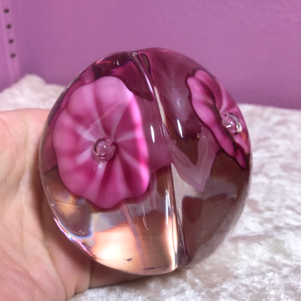 Fratelli Toso Italian Glass Trumpet Flower Paperweight Office Murano Ventian EUC - Picture 6 of 7